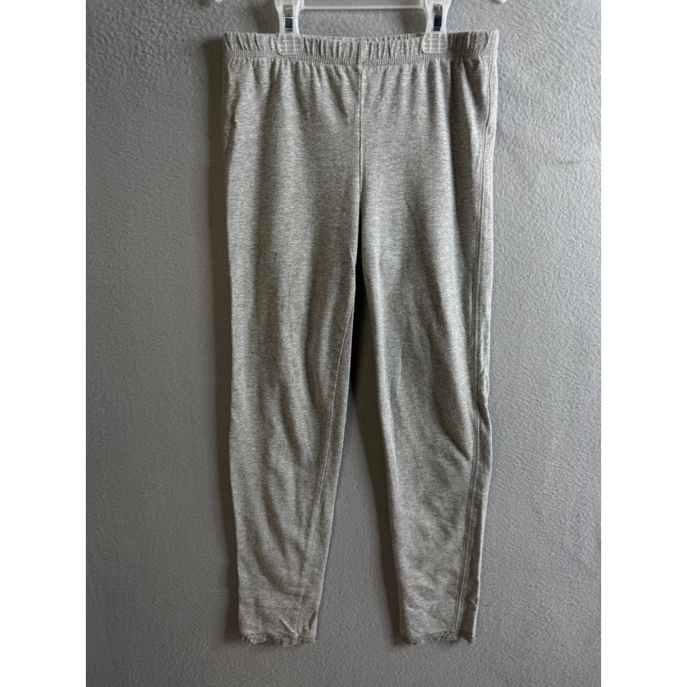 Gap Kids Leggings Girls Extra Large Stretch Knit Lace‎ Trim Gray